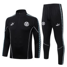 26-27 Marseille Black Half Pull Tracksuit #B26107(半拉链)