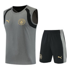 26-27 Man City Grey Tank top and shorts suit