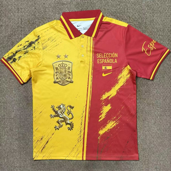 26-27 Spain Red Yellow Special Edition Polo Short Sleeve