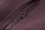 26-27 Bayern Grey Purple Jacket Tracksuit #A26117