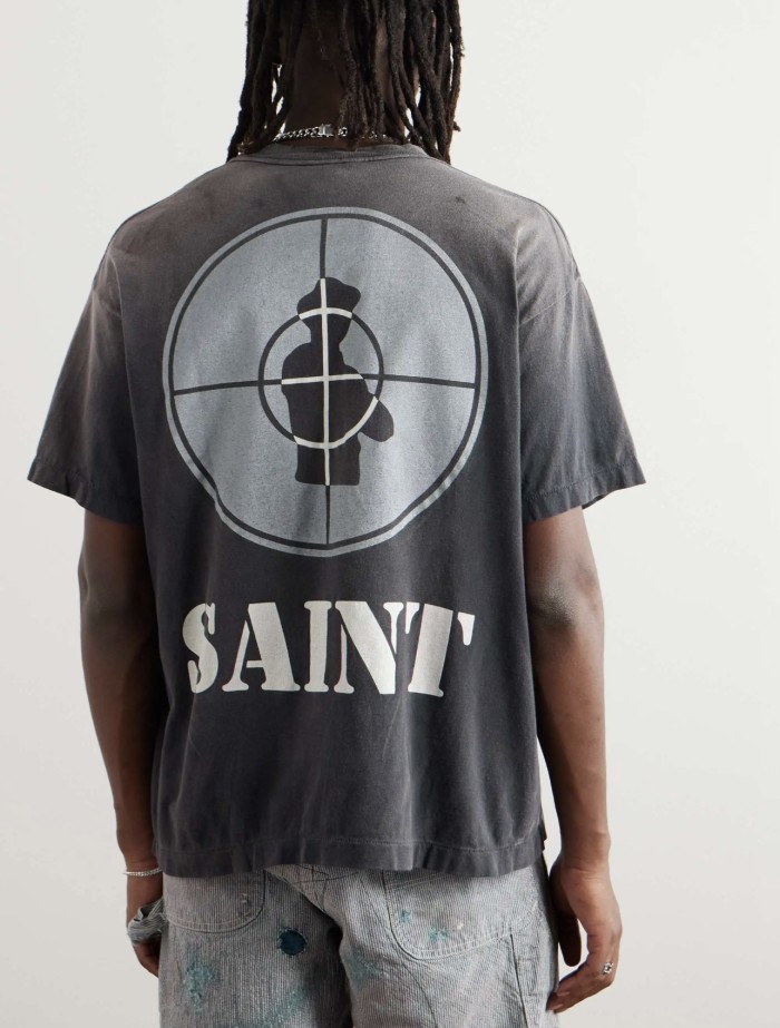 2025 New 1: 1 high quality version printing Logo T-shirt Short sleeve SAINT MXXXXXX PE