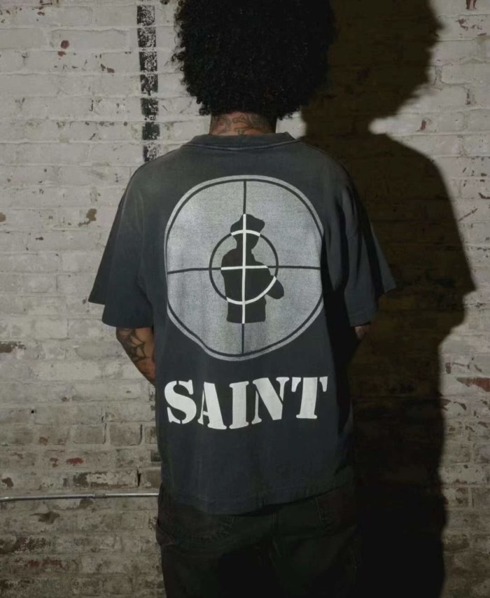 2025 New 1: 1 high quality version printing Logo T-shirt Short sleeve SAINT MXXXXXX PE