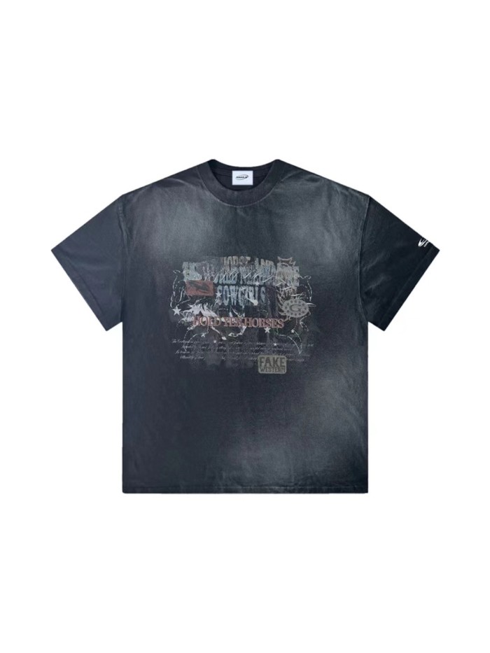 25 New 1: 1 high quality version printing Logo T-shirt Short sleeve