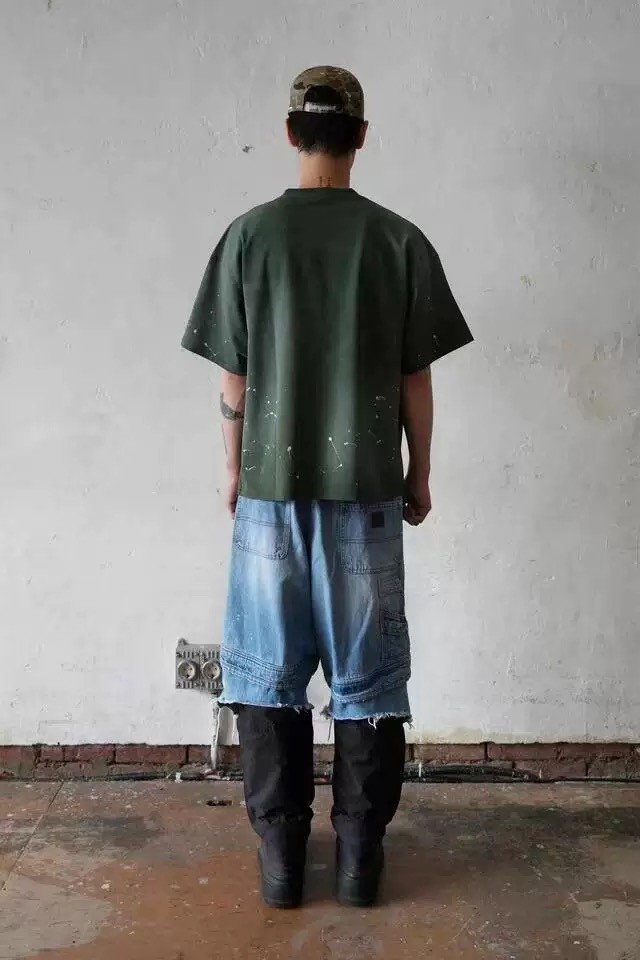 2025 New 1: 1 high quality version Jeans summer shorts adjustable looseness