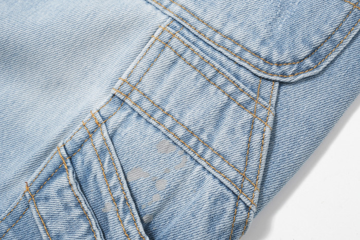 2025 New 1: 1 high quality version Jeans summer shorts adjustable looseness