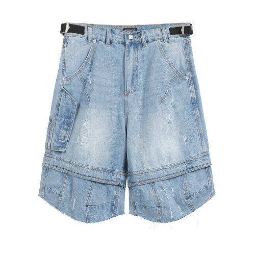 2025 New 1: 1 high quality version Jeans summer shorts adjustable looseness