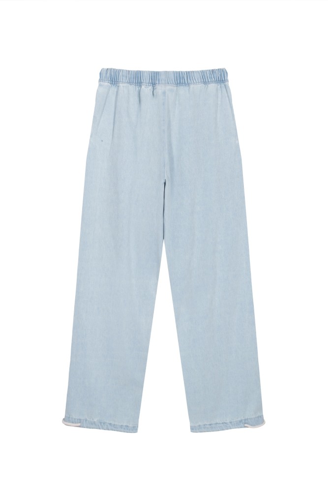 2025 New style 1.1 washed drawstring denim trousers