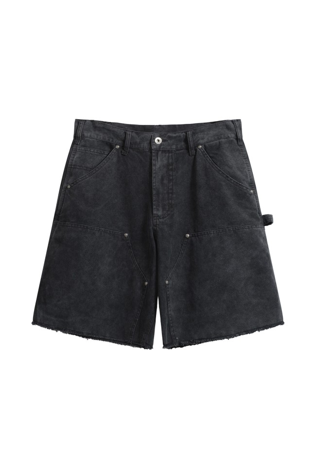 2025 new style 1.1 distressed and worn workwear pocket shorts