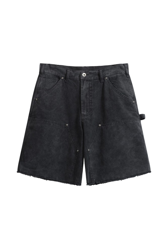 2025 new style 1.1 distressed and worn workwear pocket shorts