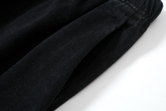 2025 New style 1.1 washed drawstring denim trousers