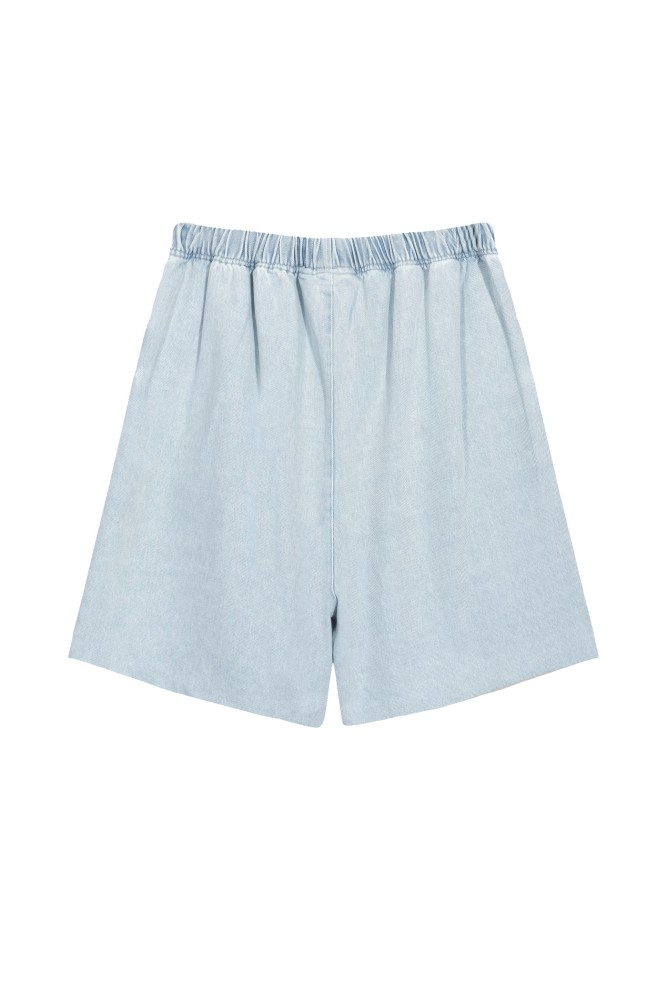 2025 New style 1.1 washed drawstring denim shorts