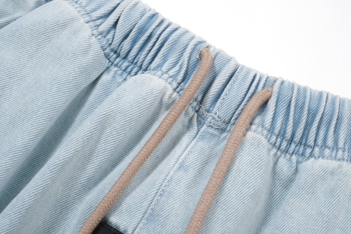 2025 New style 1.1 washed drawstring denim trousers