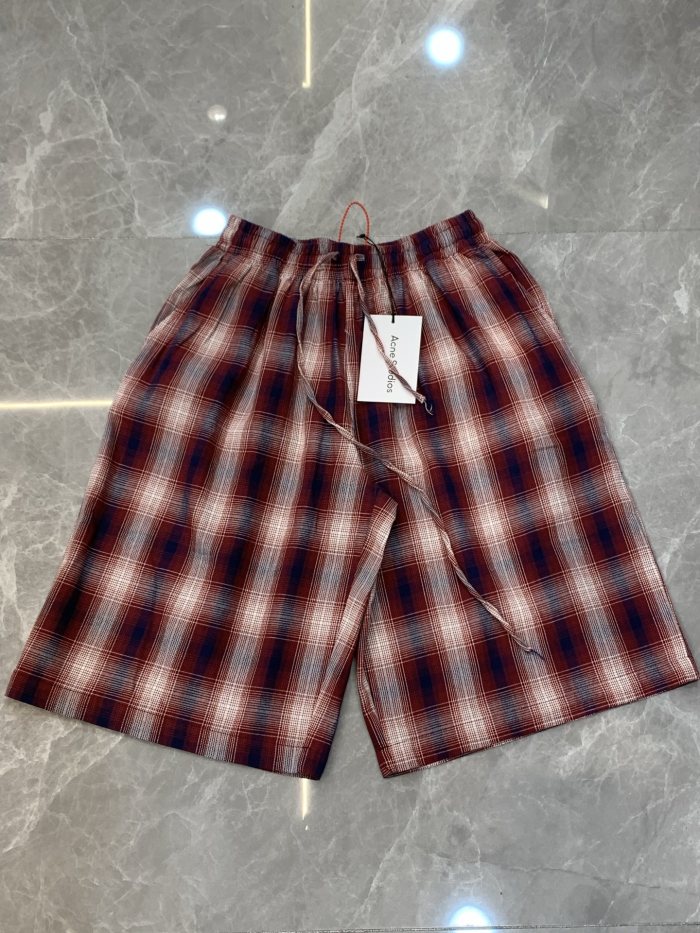 25 New style 1.1 High-quality red checkered shorts