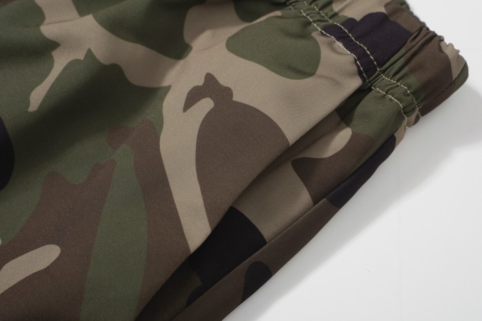 ESS 24FW 1.1 High-quality drawstring woven camouflage cargo pants