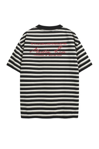 25 New style 1.1 High-quality embroidered striped short-sleeved shirt