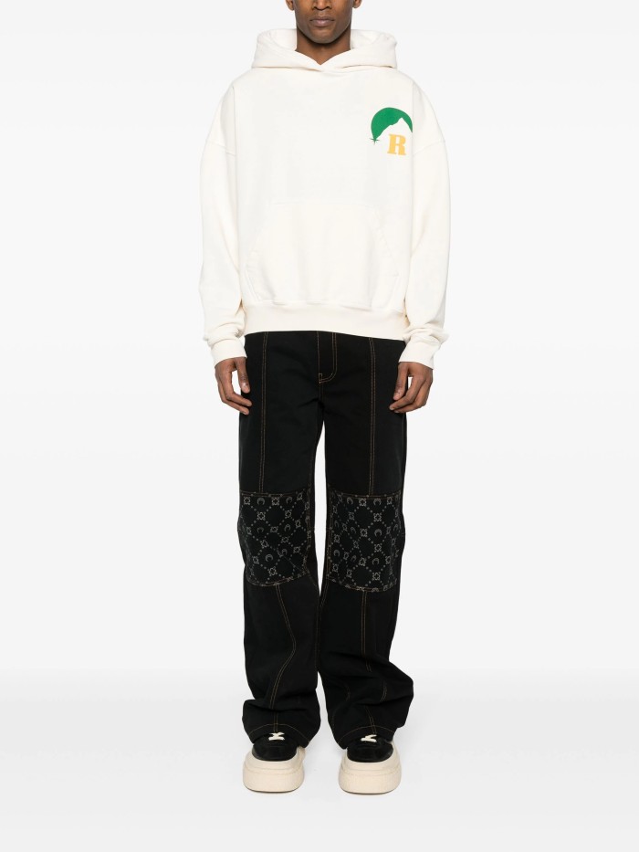 RHUDE 1.1 High-quality LOGO letter printed hooded sweatshirt