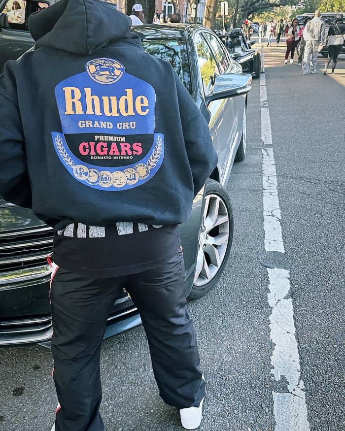 RHUDE 1.1 High-quality LOGO letter printed hooded sweatshirt
