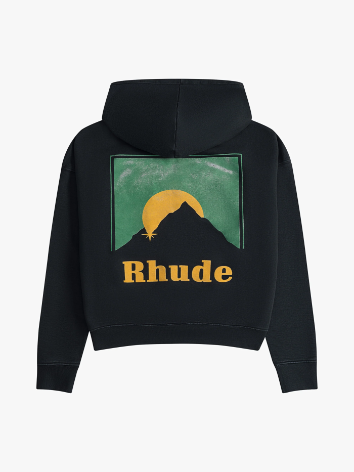 RHUDE 1.1 High-quality LOGO letter printed hooded sweatshirt
