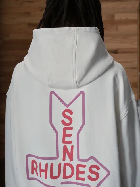 RHUDE 1.1 High-quality LOGO letter printed hooded sweatshirt