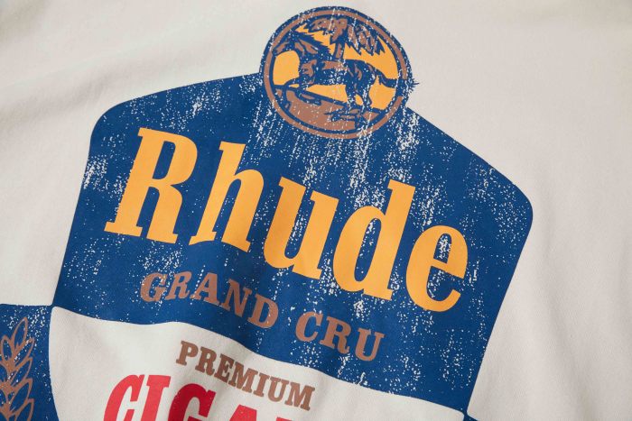 RHUDE 1.1 High-quality LOGO letter printed hooded sweatshirt