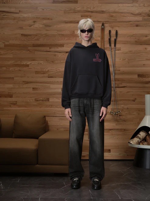 RHUDE 1.1 High-quality LOGO letter printed hooded sweatshirt