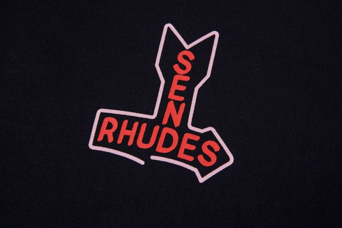 RHUDE 1.1 High-quality LOGO letter printed hooded sweatshirt