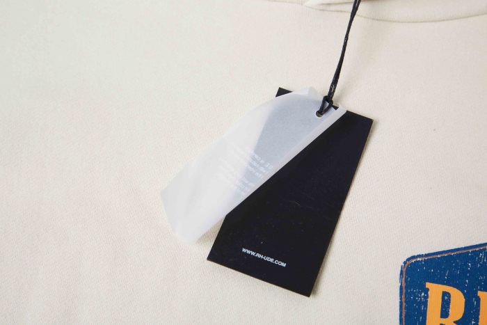 RHUDE 1.1 High-quality LOGO letter printed hooded sweatshirt