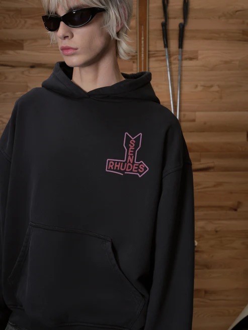 RHUDE 1.1 High-quality LOGO letter printed hooded sweatshirt