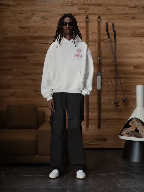 RHUDE 1.1 High-quality LOGO letter printed hooded sweatshirt