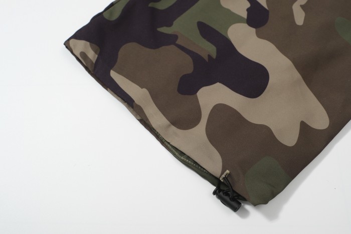 ESS 24FW 1.1 High-quality drawstring woven camouflage cargo pants
