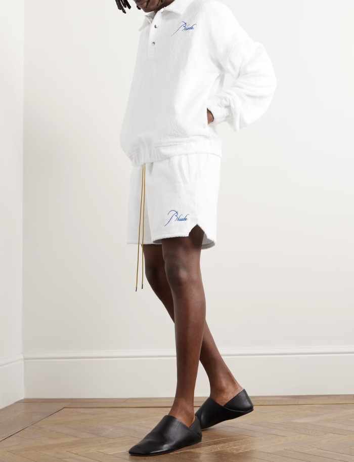 2025 summer new white the leisure sport loose knit short