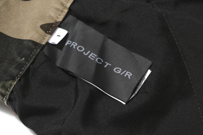 PROJECT G/R Deconstructed zipper spliced workwear Seven-inch shorts