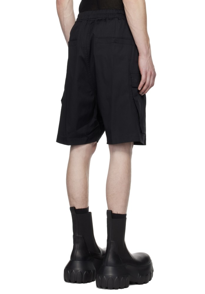 Ro-style nylon multi-pocket workwear drawstring shorts