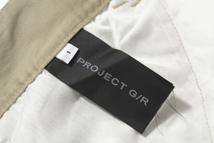 PROJECT G/R Deconstructed zipper spliced workwear Seven-inch shorts