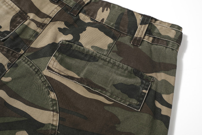 PROJECT G/R Deconstructed zipper spliced workwear Seven-inch shorts