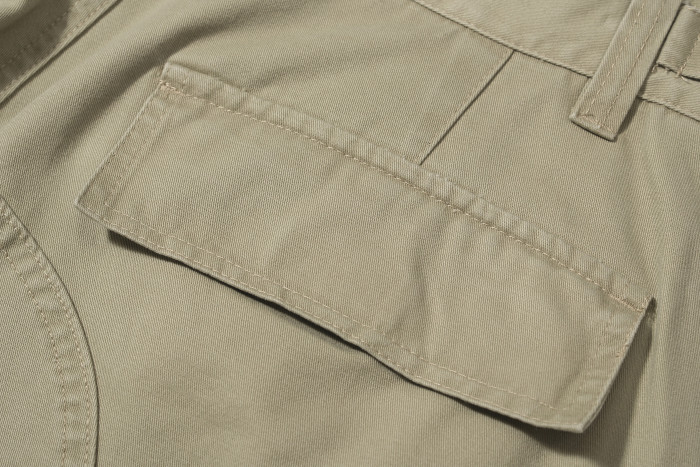 PROJECT G/R Deconstructed zipper spliced workwear Seven-inch shorts