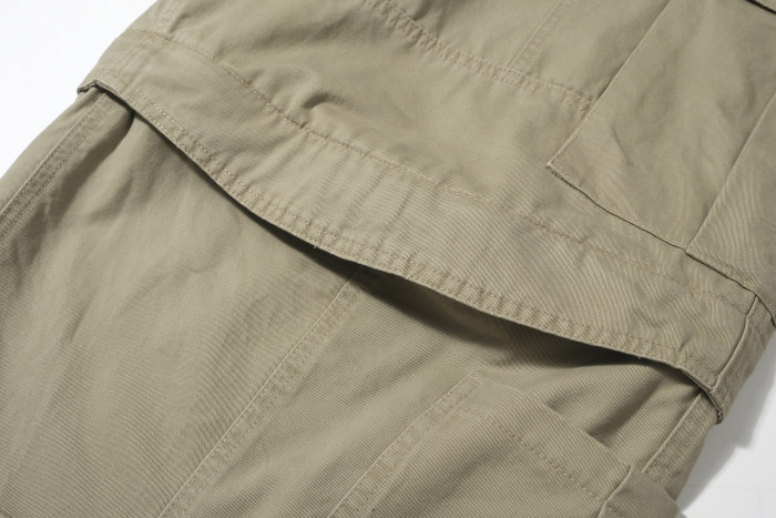 PROJECT G/R Deconstructed zipper spliced workwear Seven-inch shorts