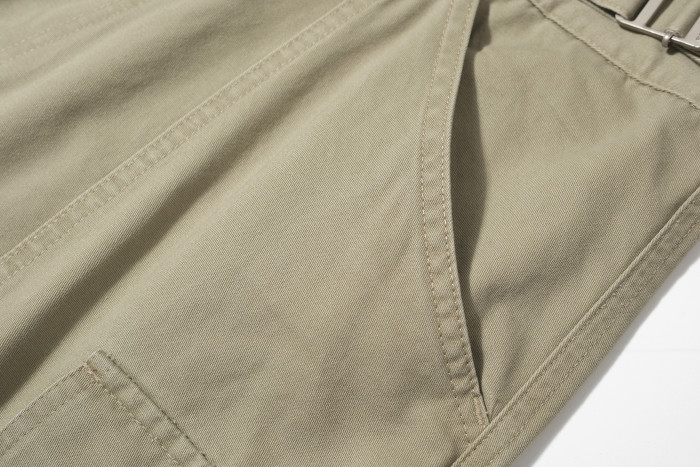 PROJECT G/R Deconstructed zipper spliced workwear Seven-inch shorts