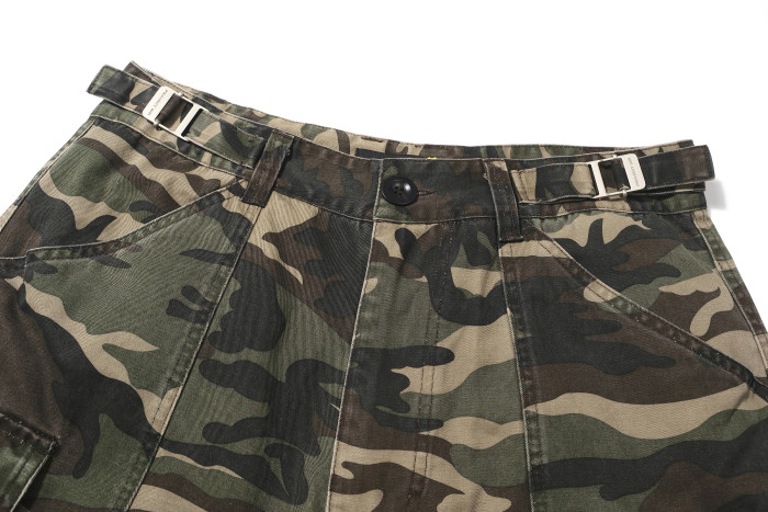 PROJECT G/R Deconstructed zipper spliced workwear Seven-inch shorts