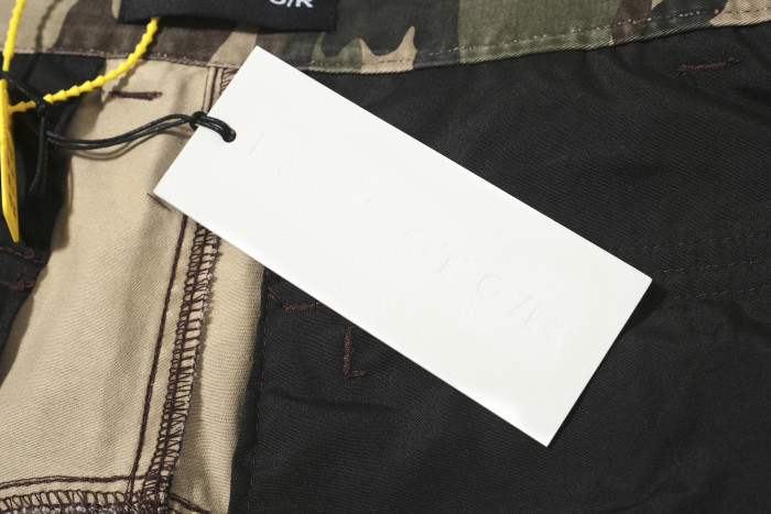 PROJECT G/R Deconstructed zipper spliced workwear Seven-inch shorts