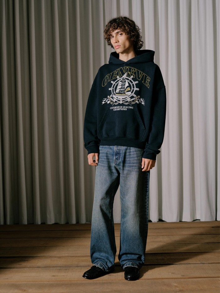 2025 New style 1.1 High-quality English logo printed hooded sweatshirt