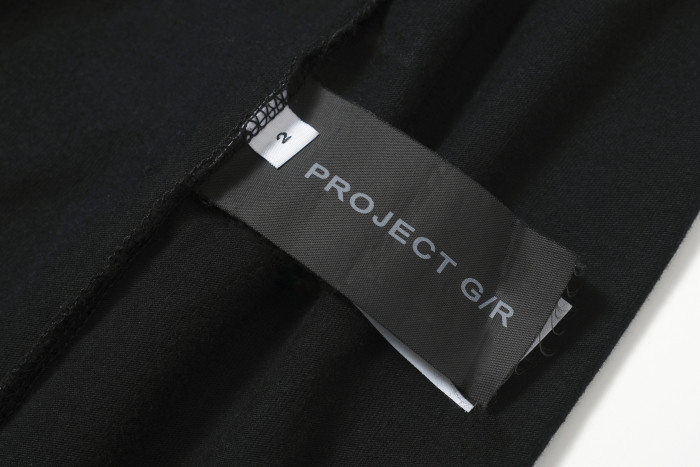 PROJECT G/R slogan lip print logo distressed short-sleeved T-shirt
