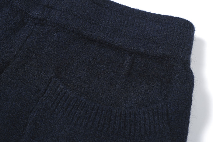 Jacquard wool drawstring shorts with C and B letter logos