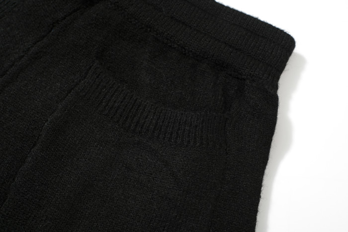 Jacquard wool drawstring shorts with C and B letter logos
