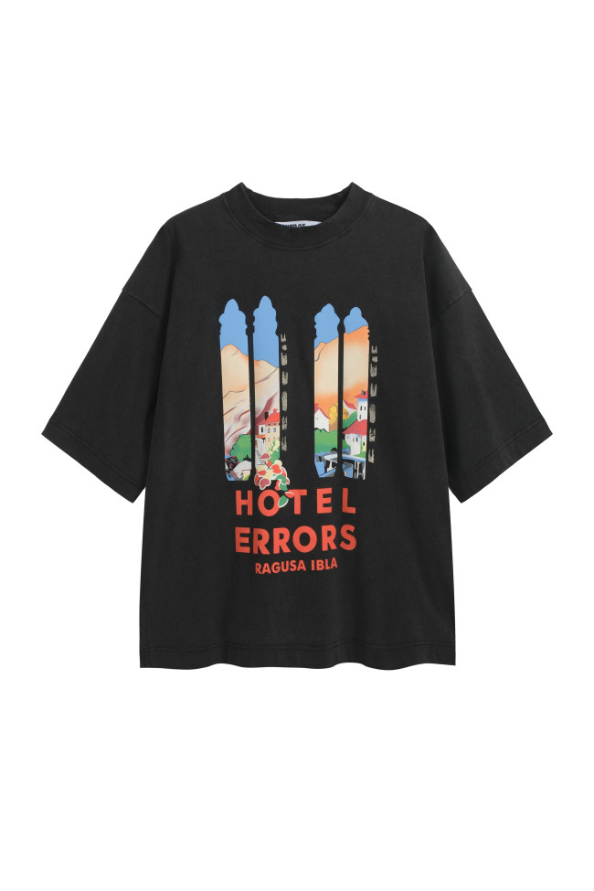 HOUSE OF ERRORS Truth Eye Landscape Theme Printed Short-sleeved T-shirt