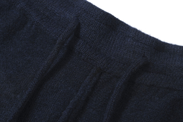 Jacquard wool drawstring shorts with C and B letter logos