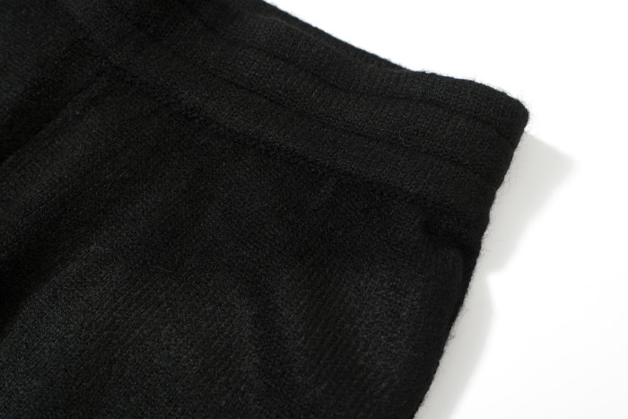 Jacquard wool drawstring shorts with C and B letter logos