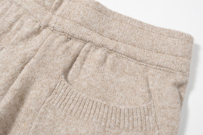 Jacquard wool drawstring shorts with C and B letter logos