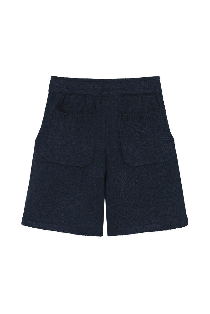 Jacquard wool drawstring shorts with C and B letter logos