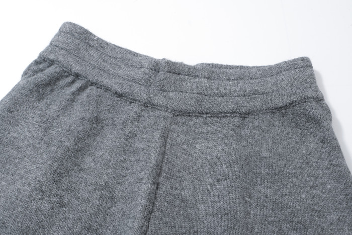 Jacquard wool drawstring shorts with C and B letter logos